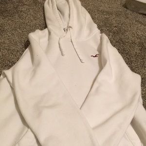 Worn White Holister Icon Hoodie